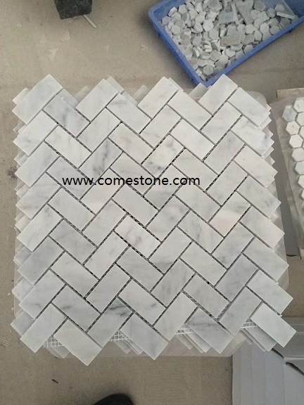 Factory Supply Carrara White Marble Mosaic